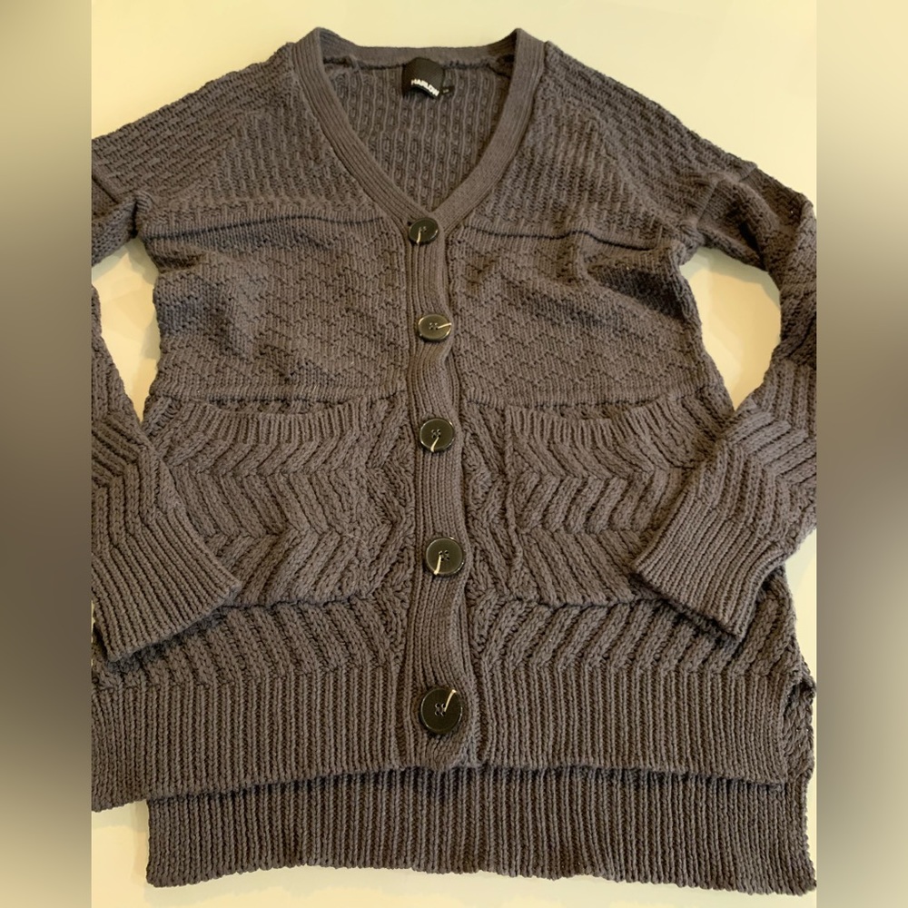 Harlow Charcoal Button Up Cardigan